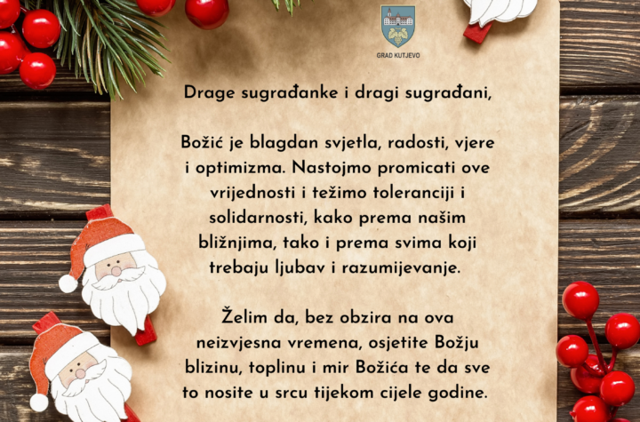 Čestitka - Božić- gradonačelnik Josip Budimir